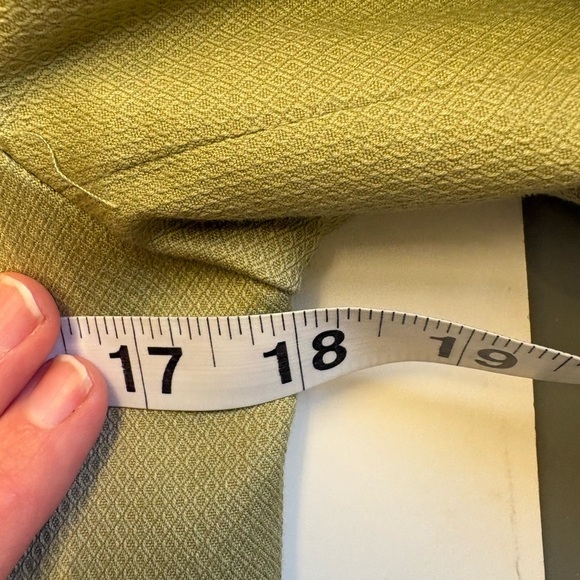 Vintage quilted sage green size Medium pea coat w/ pockets peterpan collar - Picture 7 of 8